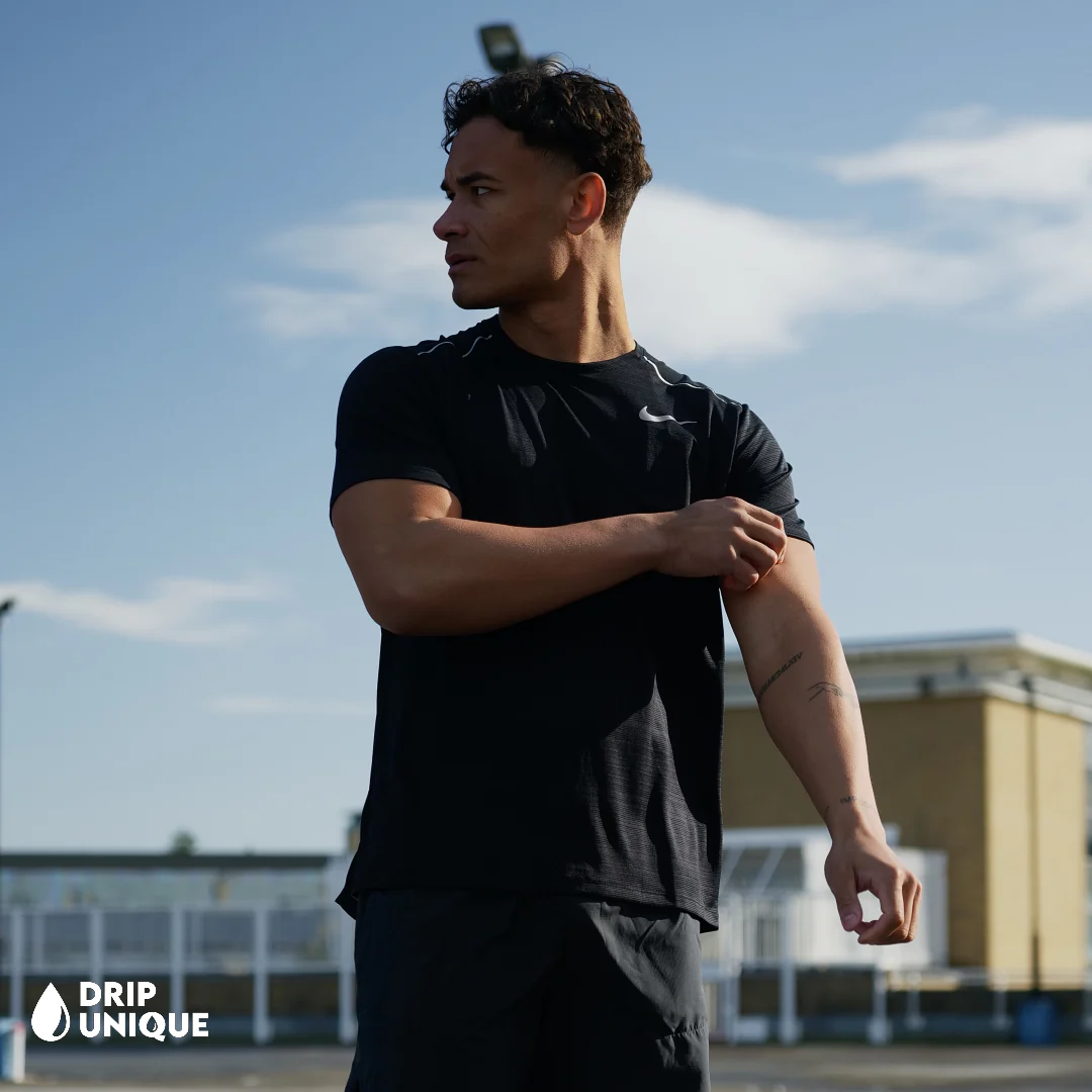 Nike Miler T-Shirt Black - Image 3