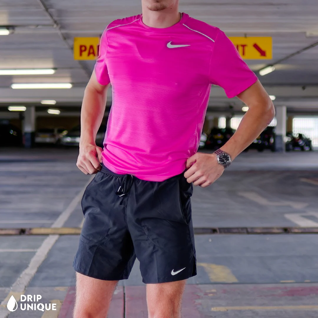 Nike Miler T-Shirt Hot Pink - Image 4