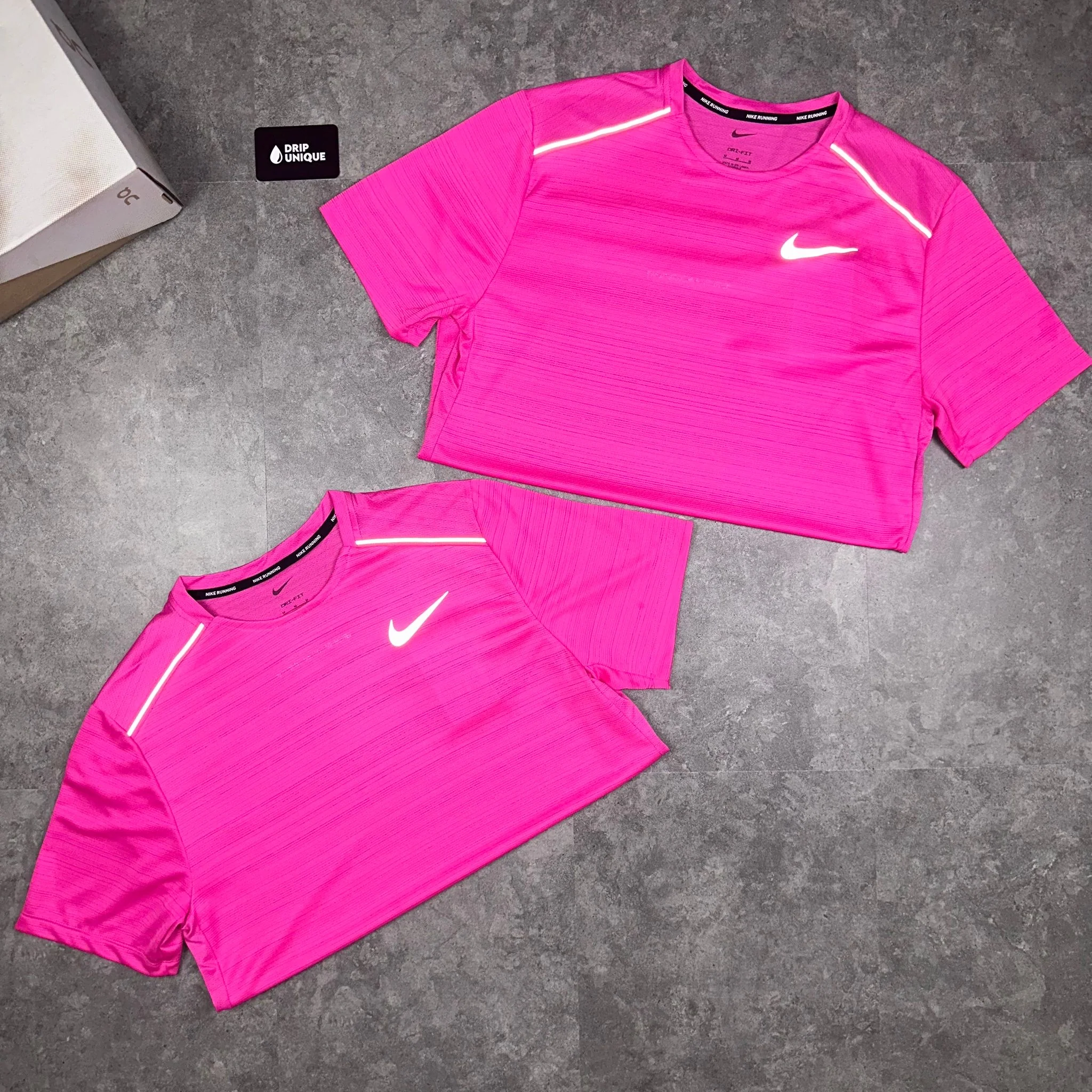 Nike Miler T-Shirt Hot Pink & Black Flex Stride Shorts Set - Image 9