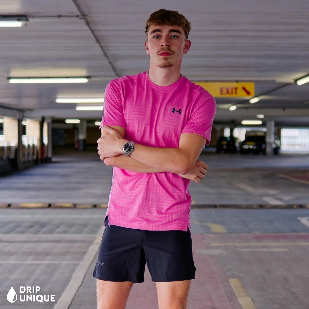 Under Armour Geo Tessa Vent T-Shirt Pink - Image 3