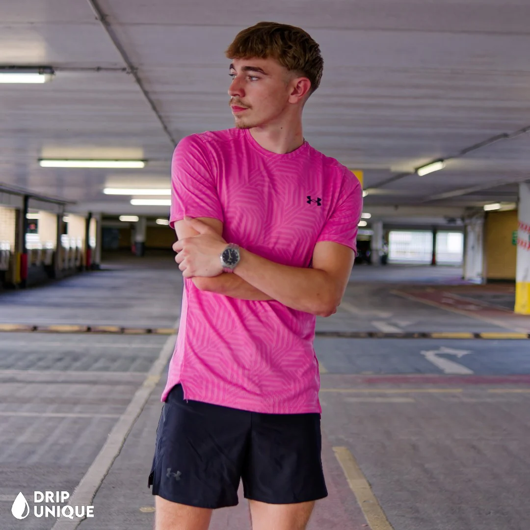 Under Armour Geo Tessa Vent T-Shirt Pink - Image 8