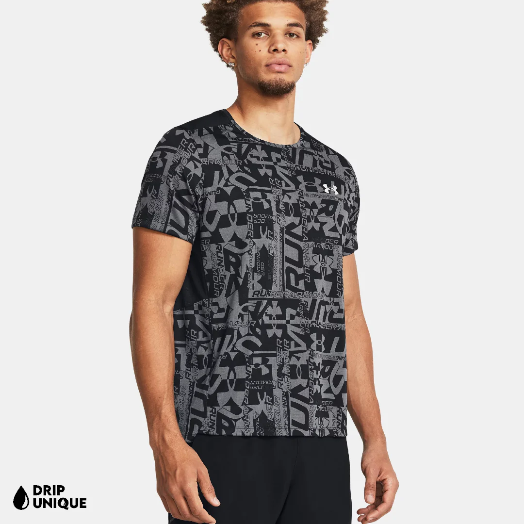 Under Armour Launch Printed T-Shirt Black - Image 4